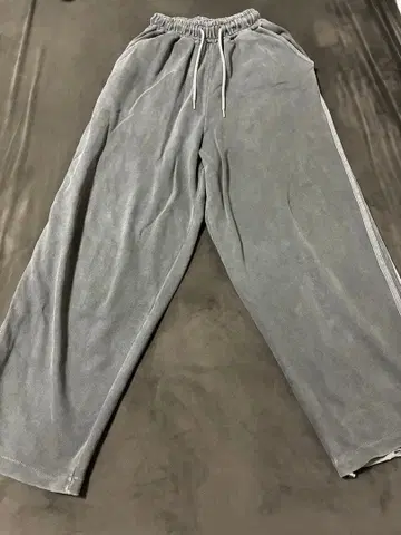 SEEOT 와이드 스웨트 스트라이프 팬츠