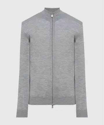 Brunello Cucinelli 캐시미어 실크 지퍼 가디건 니트