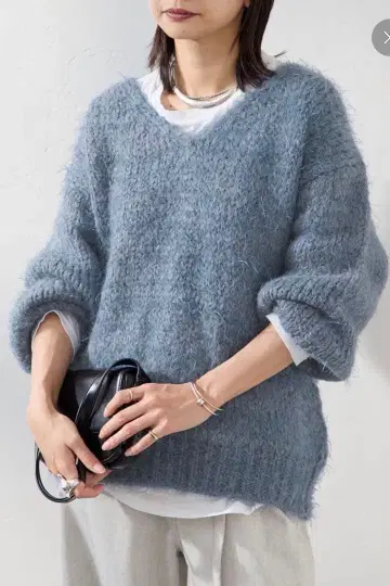 저널 스탠다드 트리코 진 마르크 V넥 니트