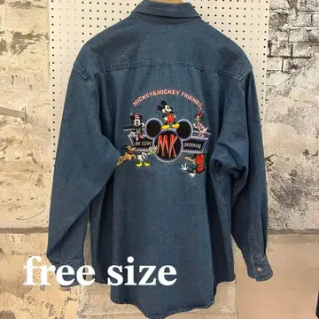 MLCKEY&Co 빈티지 데님 자켓 데님 셔츠 미키 프렌드