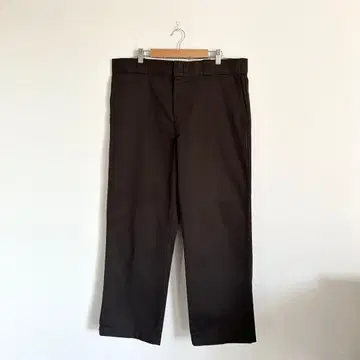 USA 기획 Dickies 874 워크 팬츠 다크 브라운 센터 프레스