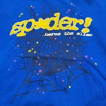 sp5der 파랑 후드티 M