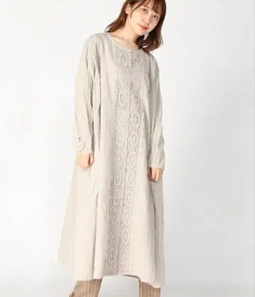 samansa Mos2 면 도비 레이스 원피스! 미사용 새상품!