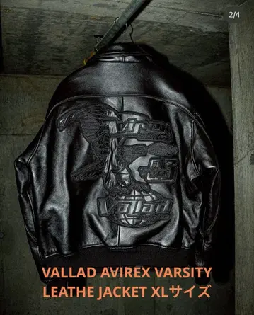 XL VALLAD AVIREX LEATHER JACKET 블랙