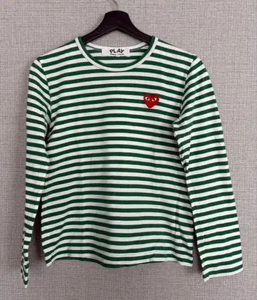 PLAY 코무데 가르송 보더 긴팔 T셔츠 L