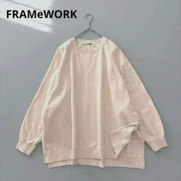 FRAMeWORK [정가 1.4] 래글런 판초 맨투맨 베이지 프리