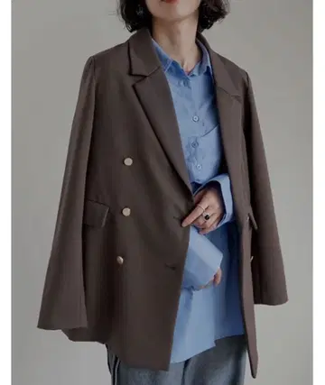 Re:EDIT 골드 버튼 블레이저 자켓