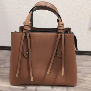 브라운 미니 숄더백 합성 피혁