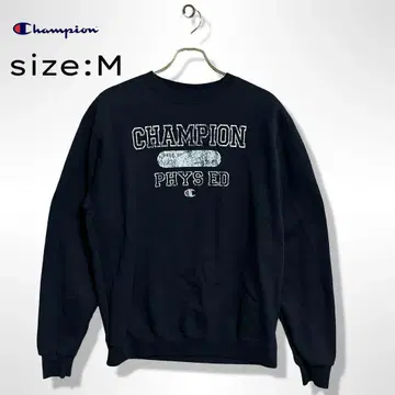 챔피온 champion 맨투맨 남성용 M 페이드 로고 블랙