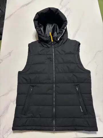 BURTLE 후드 부착 블랙 베스트 XXL