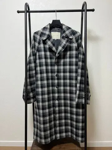 MACKINTOSH 체스터 코트 그레이 체크