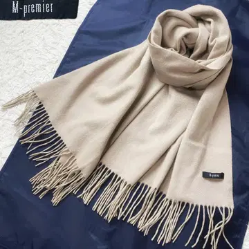 9 M-PREMIER 엠프리미어 캐시미어 스톨 베이지 그레이지