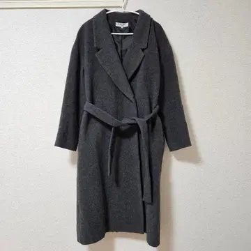 내추럴 뷰티 베이직 롱 가운 코트 M/그레이