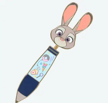 주토피아 주디 볼펜형 핀 배지 디즈니 2025