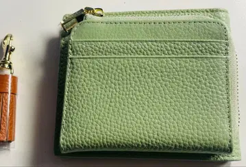 LIZDAYS 2단 접이식 지갑 피스타치오/라이트 브라운