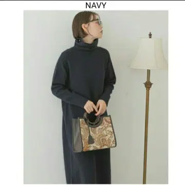 14,850엔 해밀턴 라무스울 터틀 니트 원피스 F by ROSSO