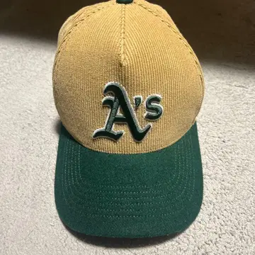 [새상품급] 47 코듀로이 캡 베이지/그린 애슬레틱스