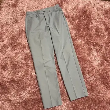 B-Three 옥스퍼드 테이퍼드 팬츠 블루 밑단 수선 없음