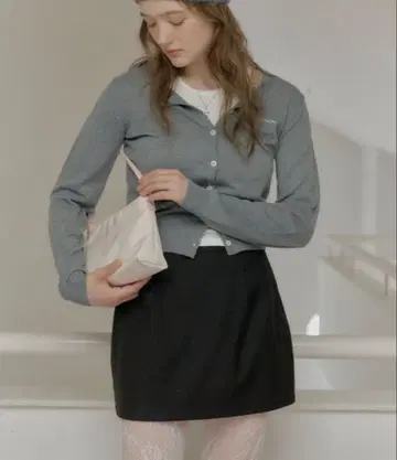 백 프릴 미니 스커트 giunon