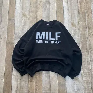 길단 USA 구제 의류 프린트 맨투맨 트레이닝복 블랙 영문 M