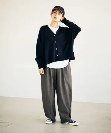 스튜디오 클립 팬츠 트위드 라이크 배럴 팬츠 프티 사이즈