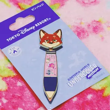 주토피아 닉 볼펜형 핀 배지 디즈니 2025