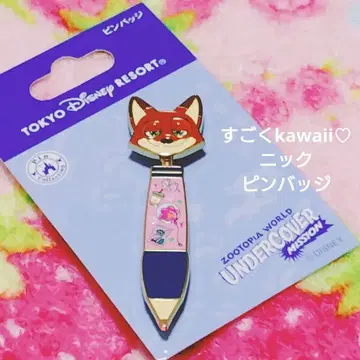 주토피아 닉 볼펜형 핀 배지 디즈니 2025