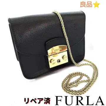 고품질 FURLA [훌라] 메트로폴리스 숄더백 클러치백 블랙