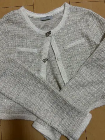 질 바이 질 스튜어트 트위드 니트 자켓