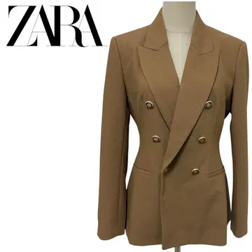 ZARA 베이지 더블 브레스트 테일러드 자켓 미사용 새상품 골드 버튼