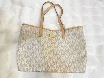 MICHAEL KORS 마이클코어스 토트백 MK 로고 화이트 대용량