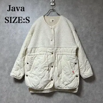 자바 Java 보아 퀼팅 자켓 S 아이보리 아우터