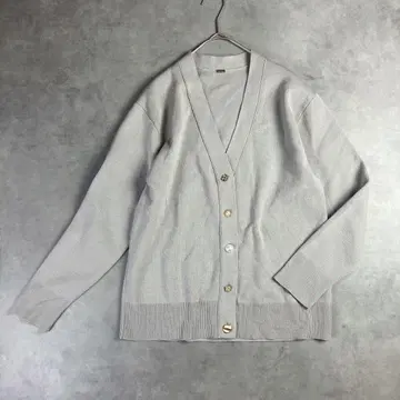 미라 오웬 이소재 버튼 V넥 가디건 그레이지 S 출퇴근 통학