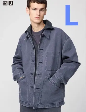 선착순 오버 사이즈 컬러 데님 자켓 그레이 L 사이즈