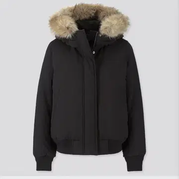 유니클로 패디드 후디드 립 블루종 M 사이즈