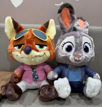 주토피아2 슈퍼 라지 봉제 인형 닉 주디 세트