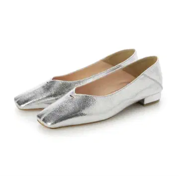 [ 새상품급 ] EVOL/플랫/펌프스/V컷/스퀘어/실버/바부쉬