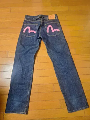 스트레이트 데님 30 x 34 핑크 디자인