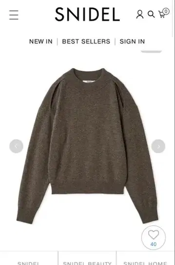 SNIDEL 콜드 숄더 풀오버