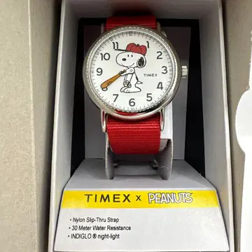 새상품 TIMEX 타이맥스 스누피 손목시계 레드