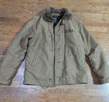 알파 ALPHA N-1 덱 자켓 사이즈 L 카키