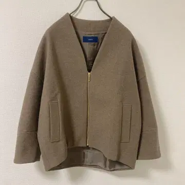 SHIPS 코쿤 지퍼 코트 브라운 아우터 자켓