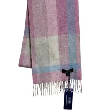 익명 배송 GOBI 캐시미어 100% 핑크 체크 무늬 머플러