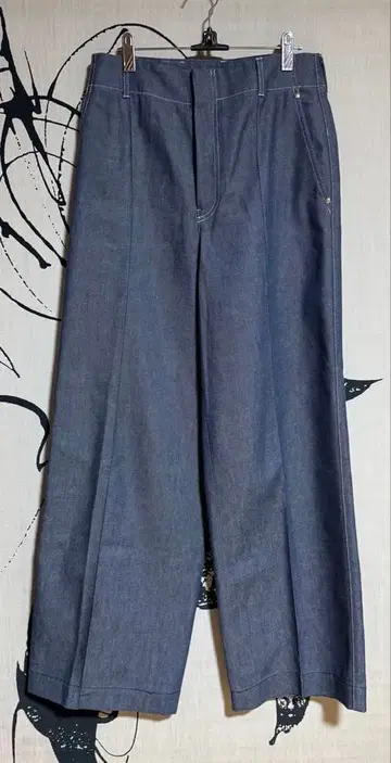 에브르 리액티브 데님 와이드 팬츠 청바지