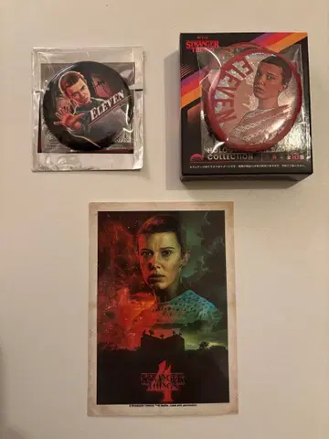 스트레인저 싱스 일레븐 캔 배지 2개 브로마이드 1장