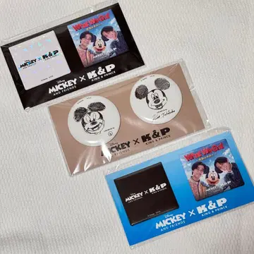 [ 미개봉 새상품 ] King & Prince 미키 콜라보 캔뱃지 세트