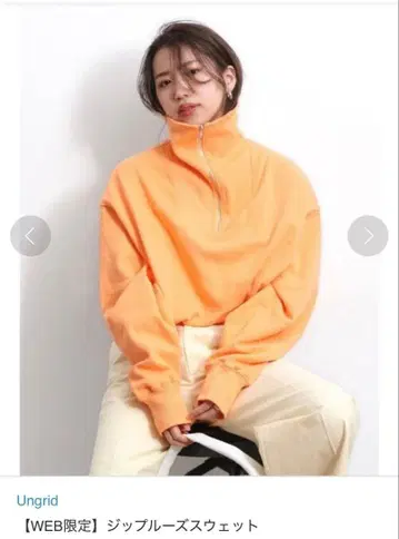 언그리드 하프 지퍼 맨투맨