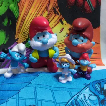 스머프 피규어 5개 세트 아메리칸 코믹스