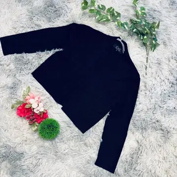 COUP DE CHANCE 사이즈 38(M) 리브편 블랙 긴팔