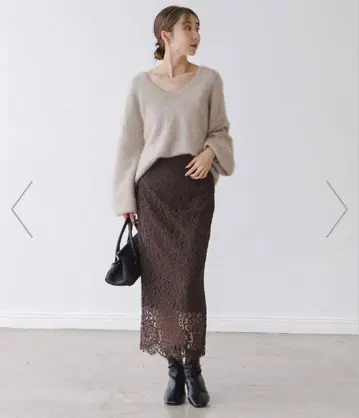 Noble 리버 레이스 스커트 34 사이즈